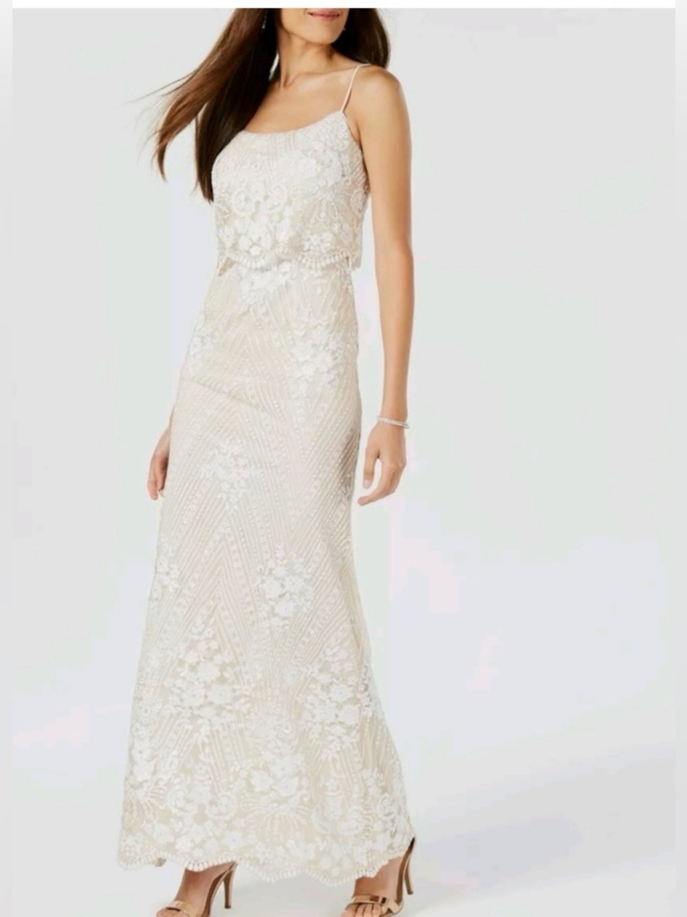 Anthropologie x BHLDN Adriana Papell Popover gown dress